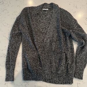 American Eagle Black and White Knit Cardigan